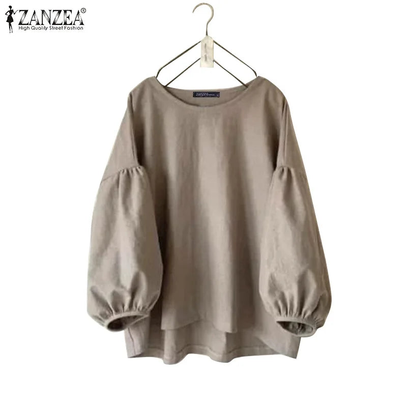 Blouse Col Rond Décontractée