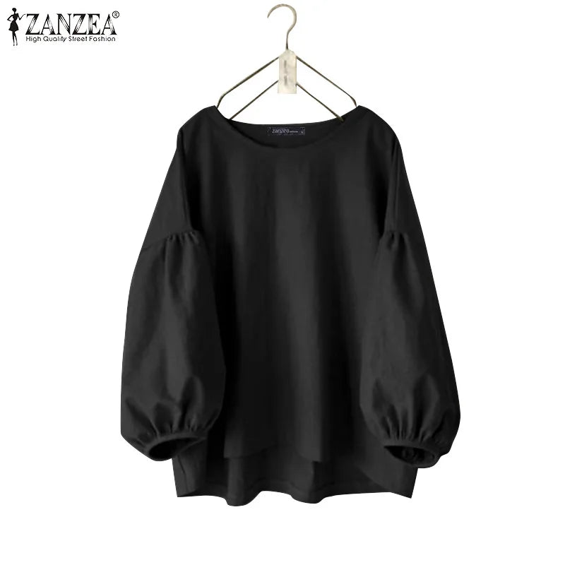 Blouse Col Rond Décontractée