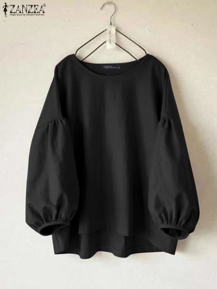 Blouse Col Rond Décontractée