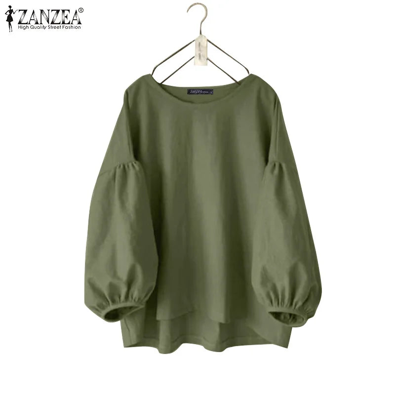 Blouse Col Rond Décontractée