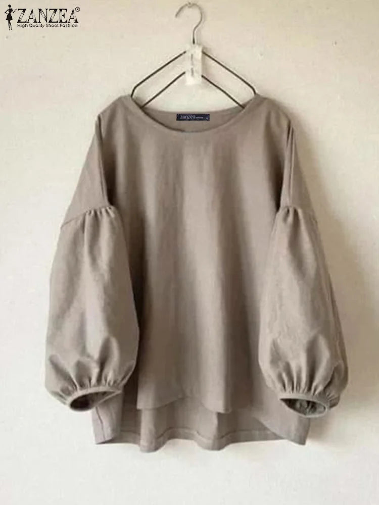 Blouse Col Rond Décontractée