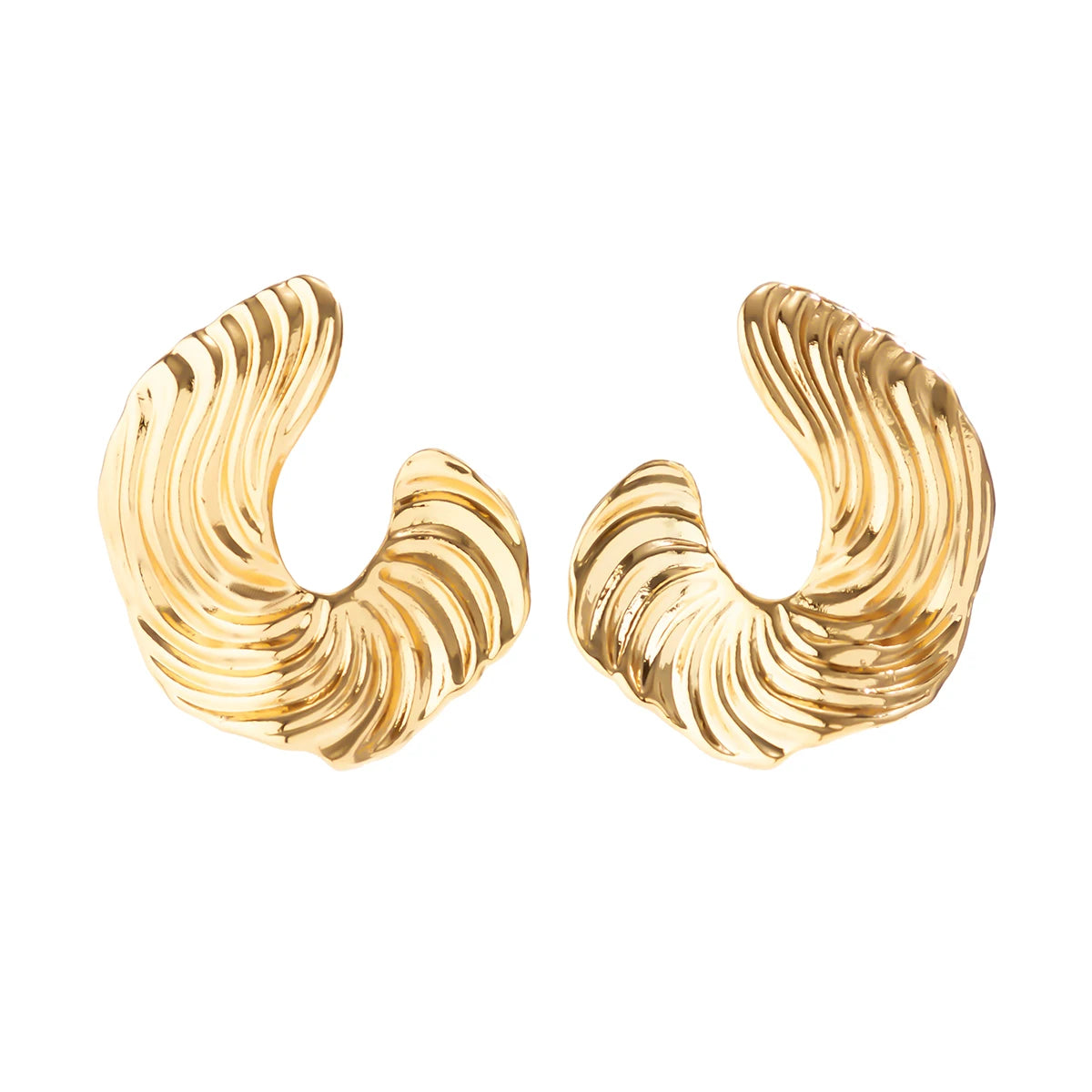 Ingmark-Boucles d'Oreilles Géométriques Vintage en Forme de C pour Femme, Piercing Créatif en Métal,