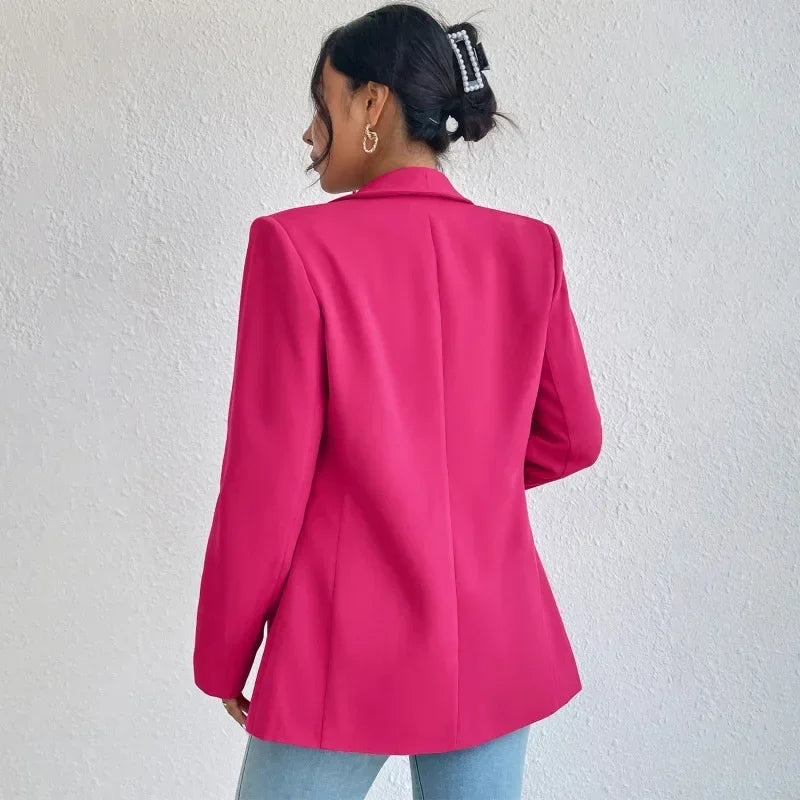 Blazers en polyester et coton manches longues