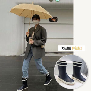 내추럴 러버 레인부츠(네이비,블랙)