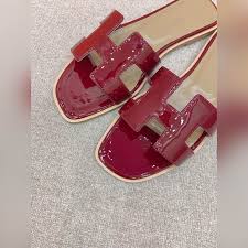 오란 샌들 유광 (블랙,에토프,베이지,아이보리,핑크,오렌지,블루,블루 아토르,레드,그리메이어)