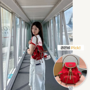 캔버스 가죽 백팩 미디엄