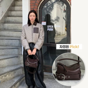 퍼즐 바이커 백 스몰(다크브라운,블랙)
